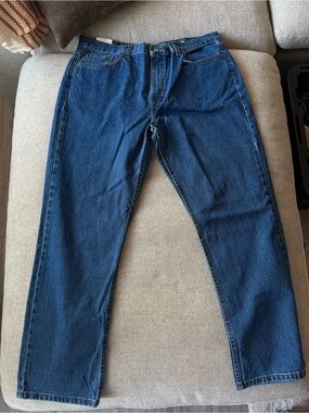 George Relaxed Fit Men or Women Jeans in Dark Blue